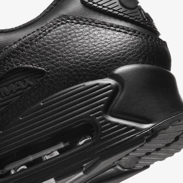 Men's Nike Air Max 90 LTR Sneakers Black | NK695MHW