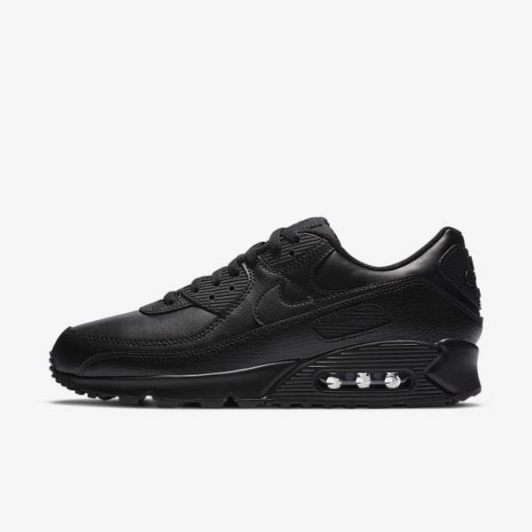 Men\'s Nike Air Max 90 LTR Sneakers Black | NK695MHW