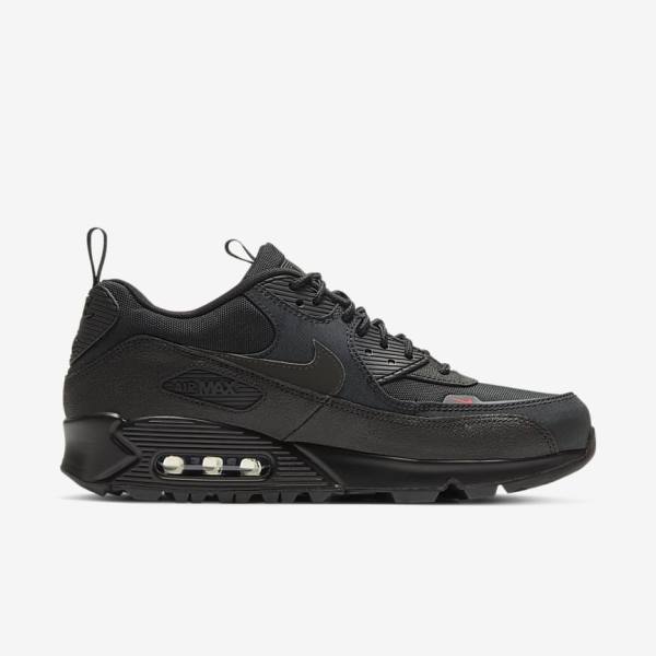 Men's Nike Air Max 90 Surplus Sneakers Black | NK895DWK