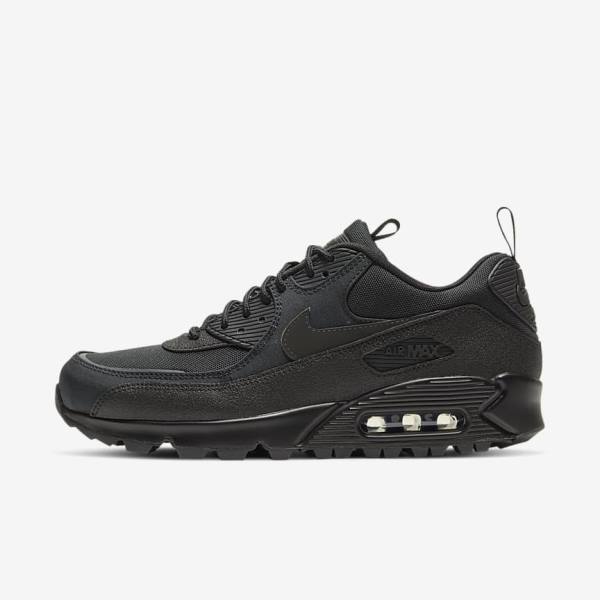 Men\'s Nike Air Max 90 Surplus Sneakers Black | NK895DWK