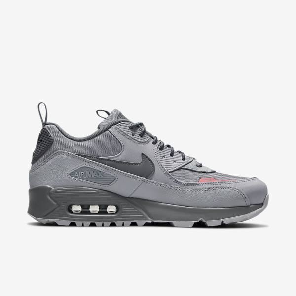 Men's Nike Air Max 90 Surplus Sneakers Grey / Pink Light Blue / Grey | NK015ANG