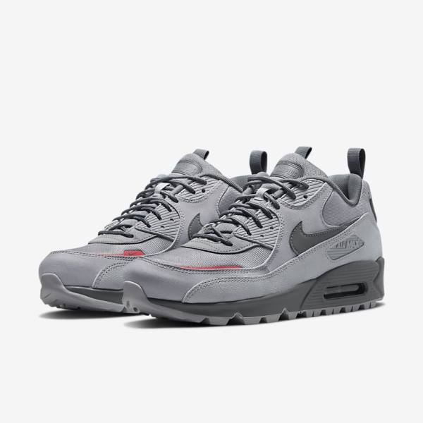 Men's Nike Air Max 90 Surplus Sneakers Grey / Pink Light Blue / Grey | NK015ANG