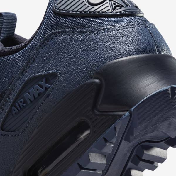 Men's Nike Air Max 90 Surplus Sneakers Navy / Obsidian | NK946UZM