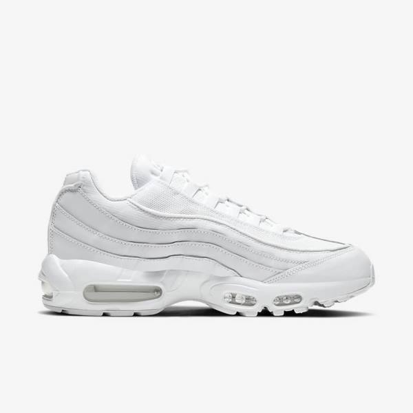 Men's Nike Air Max 95 Essential Sneakers White / Grey / White | NK092FKP