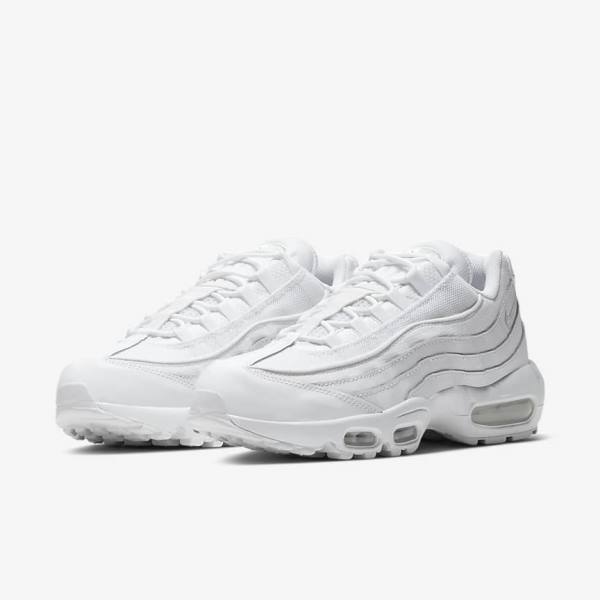 Men's Nike Air Max 95 Essential Sneakers White / Grey / White | NK092FKP