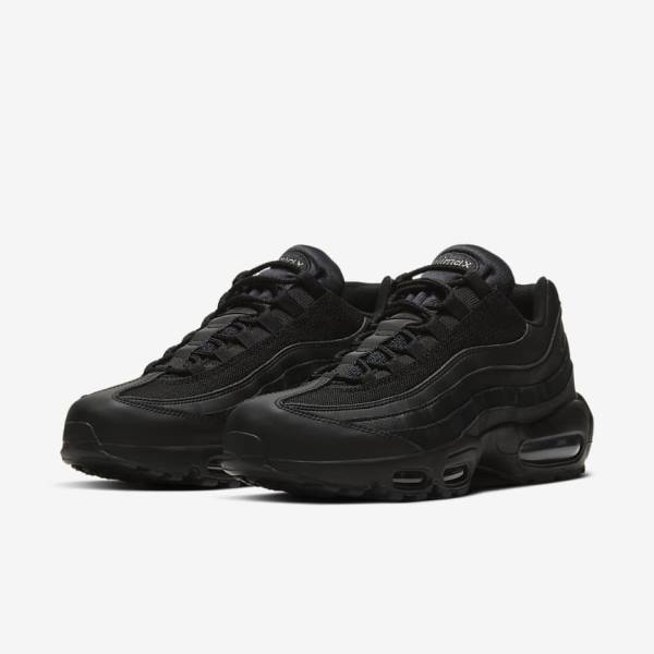 Men's Nike Air Max 95 Essential Sneakers Black / Dark Grey | NK328FMS