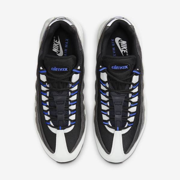 Men's Nike Air Max 95 Sneakers Black / Dark Grey / Blue | NK049HTO