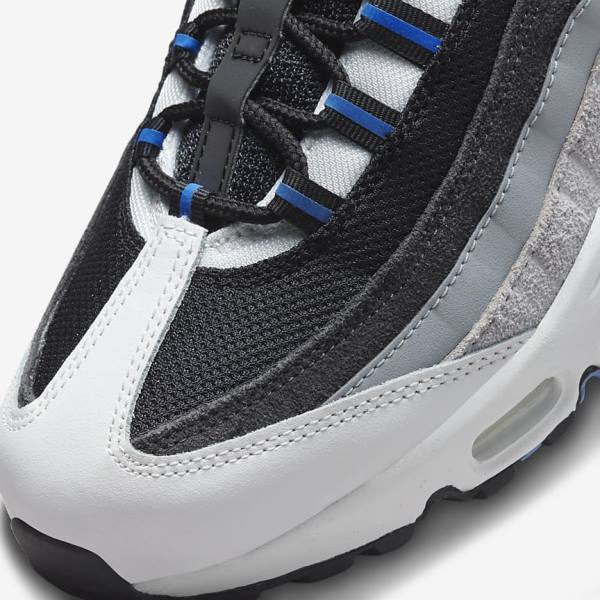 Men's Nike Air Max 95 Sneakers Black / Dark Grey / Blue | NK049HTO