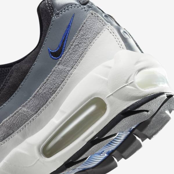 Men's Nike Air Max 95 Sneakers Black / Dark Grey / Blue | NK049HTO