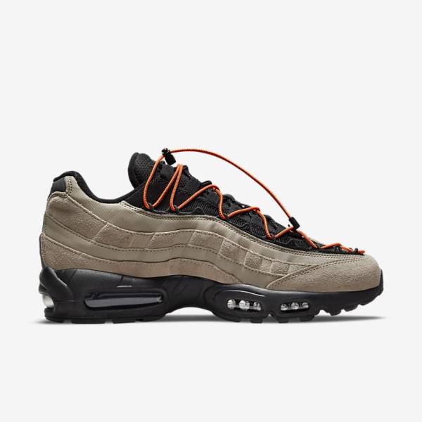 Men's Nike Air Max 95 Sneakers Khaki / Orange / Black | NK153RBM