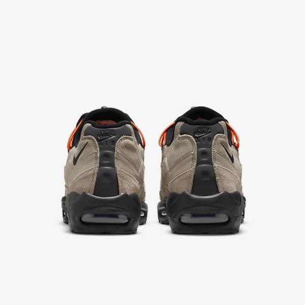 Men's Nike Air Max 95 Sneakers Khaki / Orange / Black | NK153RBM