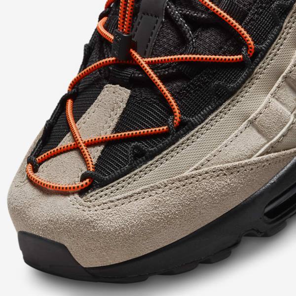 Men's Nike Air Max 95 Sneakers Khaki / Orange / Black | NK153RBM