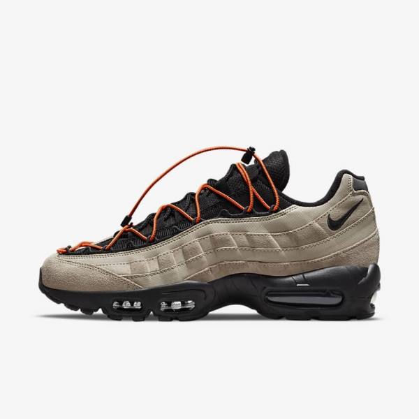 Men\'s Nike Air Max 95 Sneakers Khaki / Orange / Black | NK153RBM