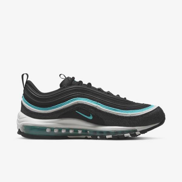 Men's Nike Air Max 97 SE Sneakers Black / White / Turquoise | NK156CGY