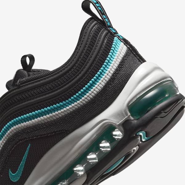 Men's Nike Air Max 97 SE Sneakers Black / White / Turquoise | NK156CGY