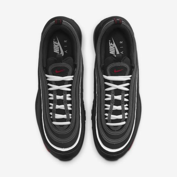 Men's Nike Air Max 97 Sneakers Black / Red / White | NK543YXT