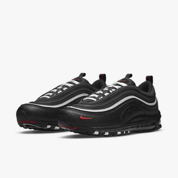 Men's Nike Air Max 97 Sneakers Black / Red / White | NK543YXT