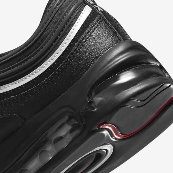 Men's Nike Air Max 97 Sneakers Black / Red / White | NK543YXT