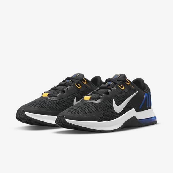 Men's Nike Air Max Alpha Trainer 4 Training Shoes Black / Blue / Orange / Grey | NK029MFQ