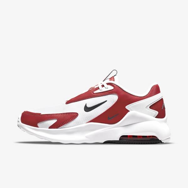 Men\'s Nike Air Max Bolt Sneakers White / Red / Black | NK274PMU