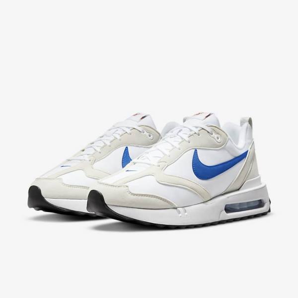 Men's Nike Air Max Dawn Sneakers White / Light Beige / Black / Royal | NK613ZDW