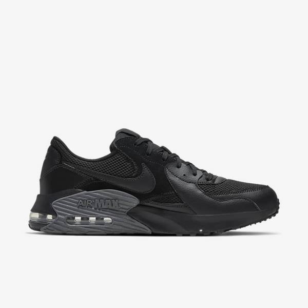 Men's Nike Air Max Excee Sneakers Black / Dark Grey | NK241LSB