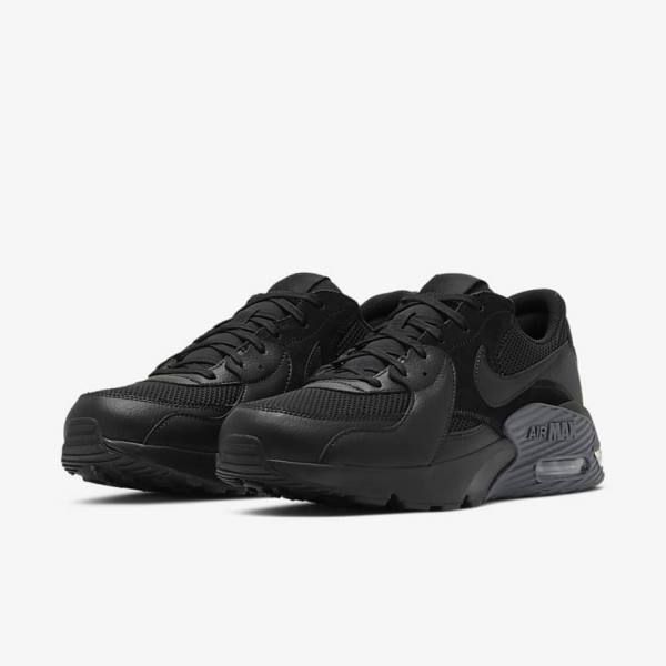 Men's Nike Air Max Excee Sneakers Black / Dark Grey | NK241LSB