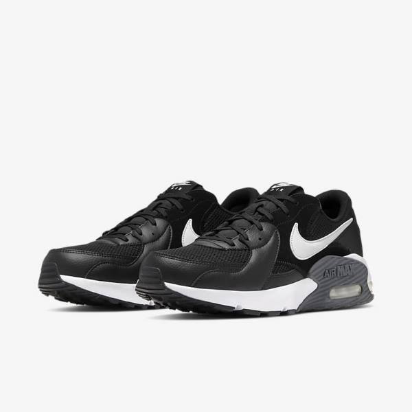 Men's Nike Air Max Excee Sneakers Black / Dark Grey / White | NK809GKC