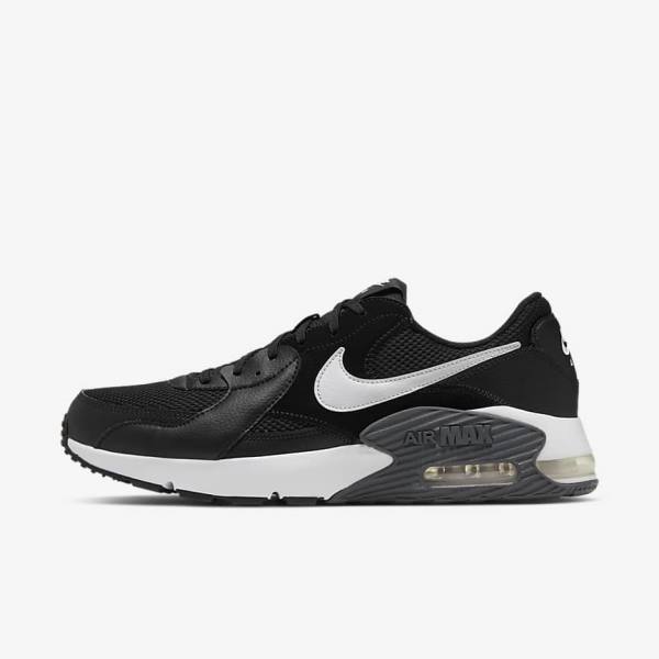 Men\'s Nike Air Max Excee Sneakers Black / Dark Grey / White | NK809GKC