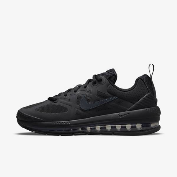 Men\'s Nike Air Max Genome Sneakers Black / Dark Grey | NK523YXQ