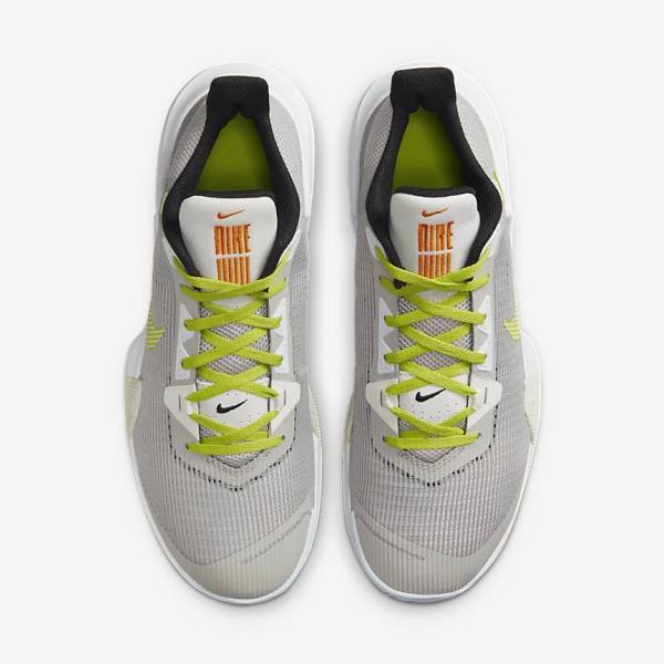 Men's Nike Air Max Impact 3 Basketball Shoes Grey / Green | NK635OXL