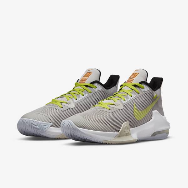 Men's Nike Air Max Impact 3 Basketball Shoes Grey / Green | NK635OXL