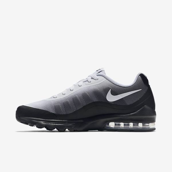 Men's Nike Air Max Invigor Print Sneakers Black / Grey / White | NK940CDL