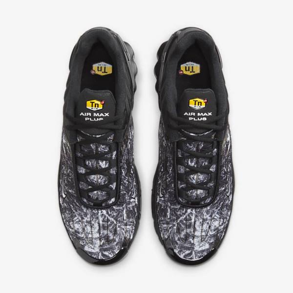 Men's Nike Air Max Plus 3 Sneakers Black / Dark Grey / White | NK613FYN