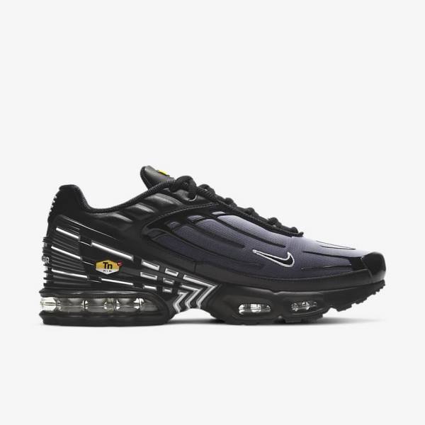 Men's Nike Air Max Plus III Sneakers Black / White | NK102YVR