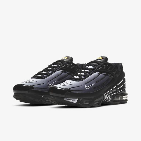 Men's Nike Air Max Plus III Sneakers Black / White | NK102YVR