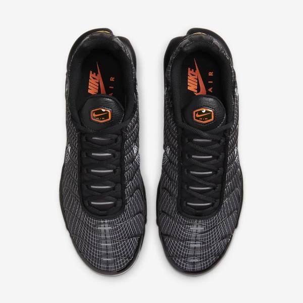 Men's Nike Air Max Plus Sneakers Black / Orange / Grey / White | NK745VUW