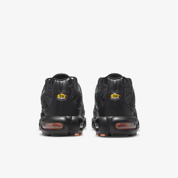 Men's Nike Air Max Plus Sneakers Black / Orange / Grey / White | NK745VUW