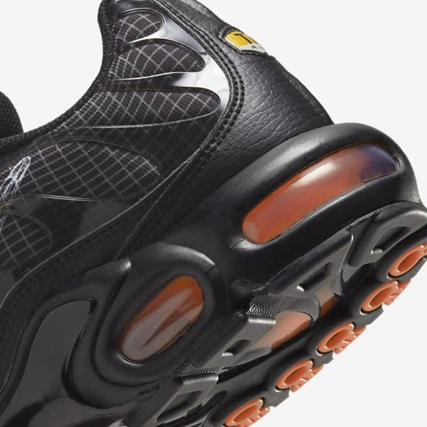 Men's Nike Air Max Plus Sneakers Black / Orange / Grey / White | NK745VUW