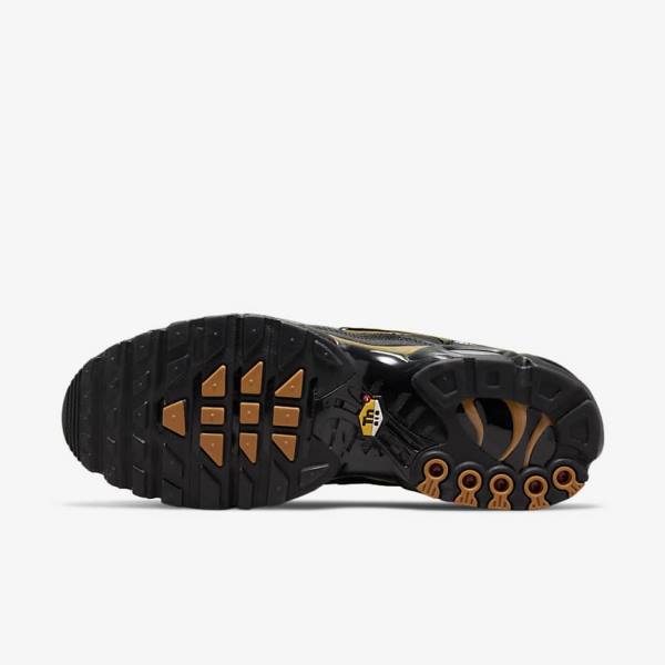 Men's Nike Air Max Plus Sneakers Black / Brown / Gold | NK815EZQ