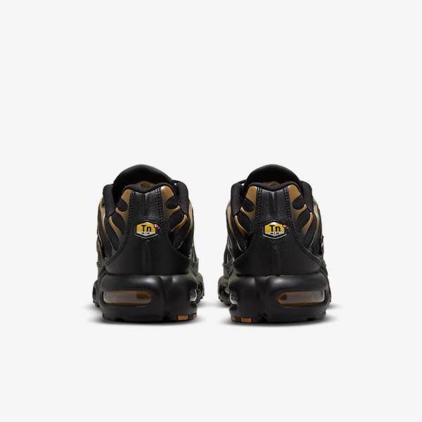 Men's Nike Air Max Plus Sneakers Black / Brown / Gold | NK815EZQ