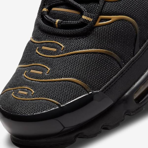 Men's Nike Air Max Plus Sneakers Black / Brown / Gold | NK815EZQ