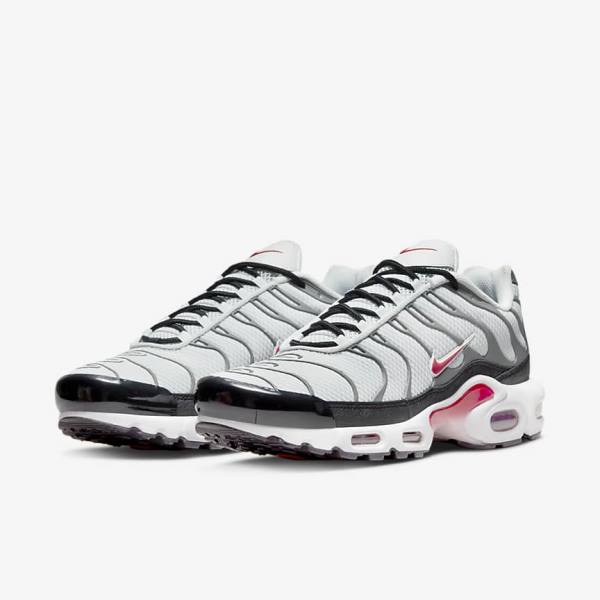 Men's Nike Air Max Plus Sneakers Grey / Black / Red | NK697BKO