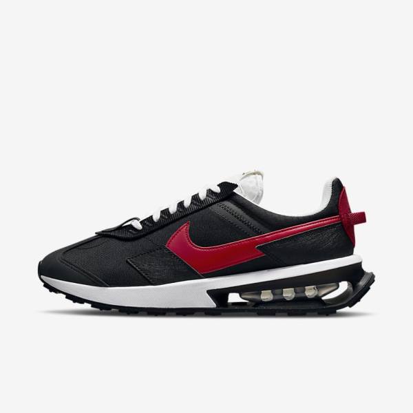 Men\'s Nike Air Max Pre-Day Sneakers Black / White / Red | NK865DCN