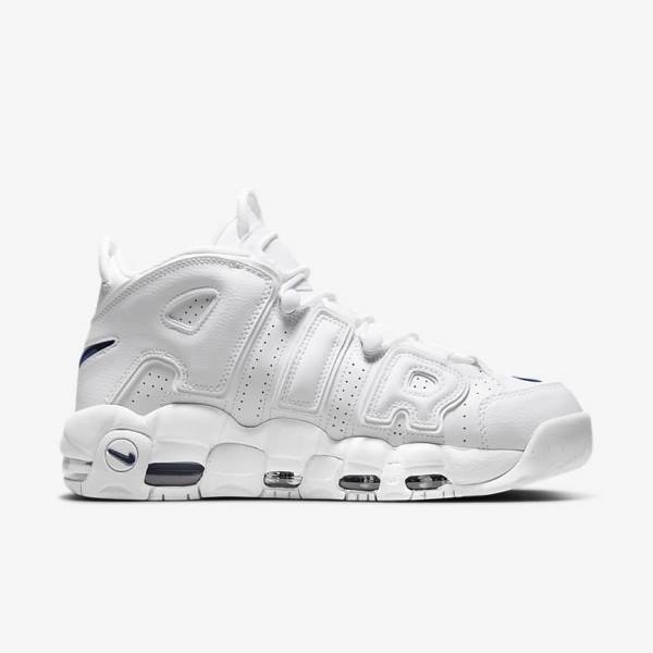 Men's Nike Air More Uptempo 96 Sneakers White / Navy | NK641GTX