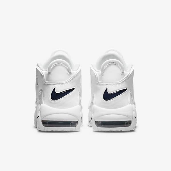 Men's Nike Air More Uptempo 96 Sneakers White / Navy | NK641GTX