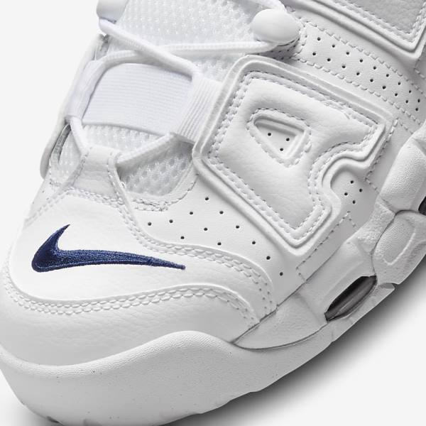 Men's Nike Air More Uptempo 96 Sneakers White / Navy | NK641GTX