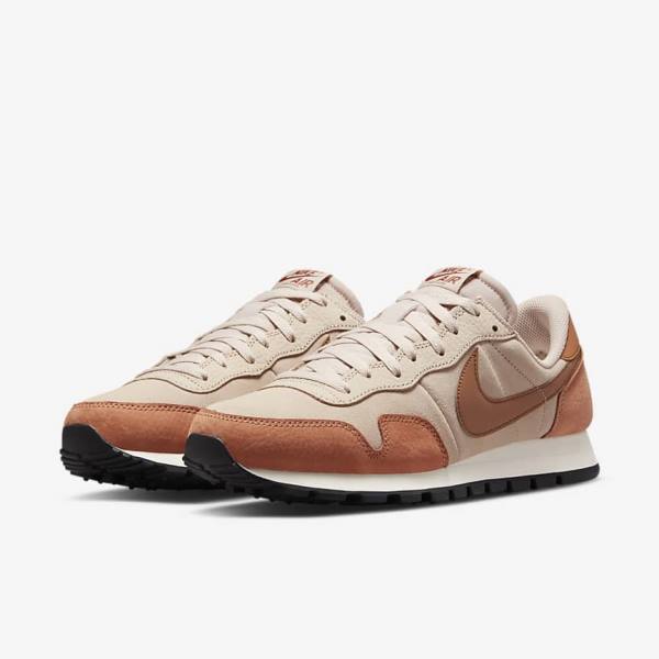 Men's Nike Air Pegasus 83 PRM Sneakers Khaki Grey / Khaki Rose / Light Brown / Red | NK702UDE