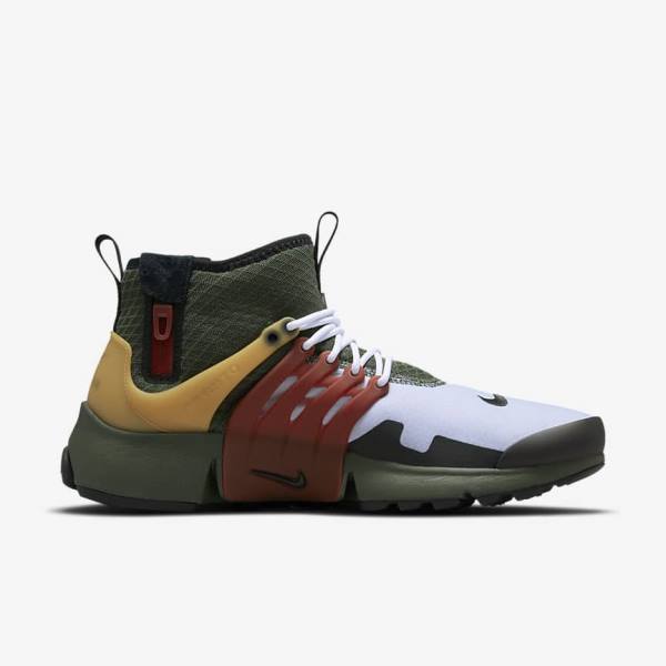 Men's Nike Air Presto Mid Utility Sneakers Dark Grey Green / Black | NK095SFB