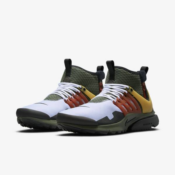 Men's Nike Air Presto Mid Utility Sneakers Dark Grey Green / Black | NK095SFB